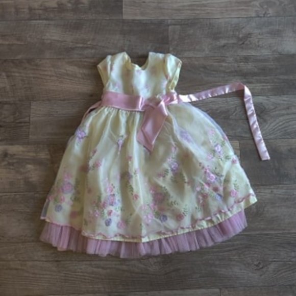 Robe De Pâques Pour Fille Jona Michelle - Taille 10 - Blanc Et Bleu Marine - Très Bon état